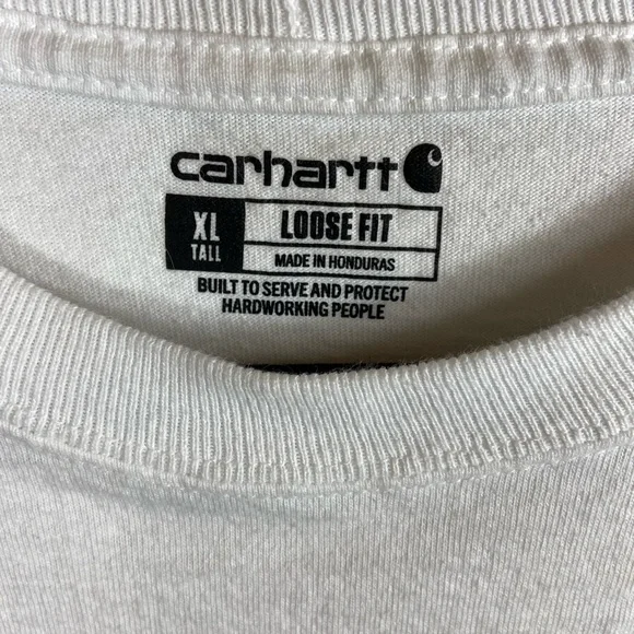 Carhartt Men's Pocket Tee Loose Fit XL Tall Set of Two Shirts 1 Black 1 White - Picture 4 of 13